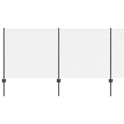 Recinzione a maglie metalliche con palo 25 x 1 m (L x H)