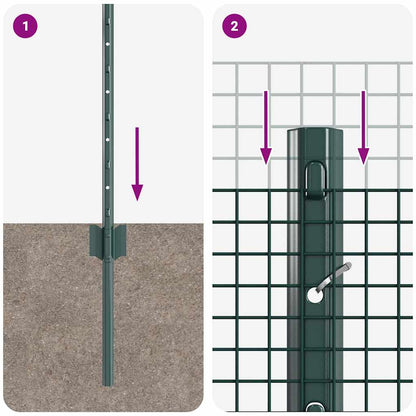Recinzione in rete saldata con palo 10 x 0,4 m (P x H)