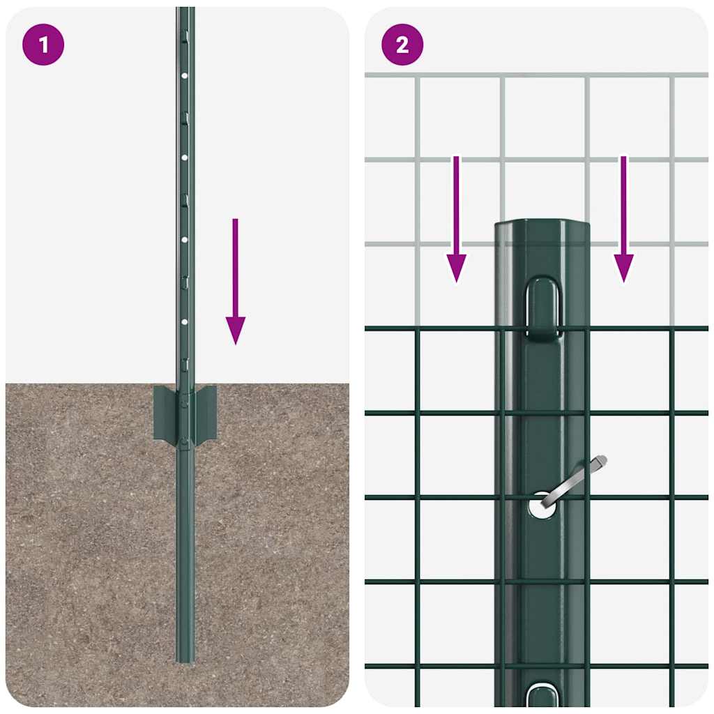 Recinzione in rete saldata con palo 10 x 0,5 m (L x H)