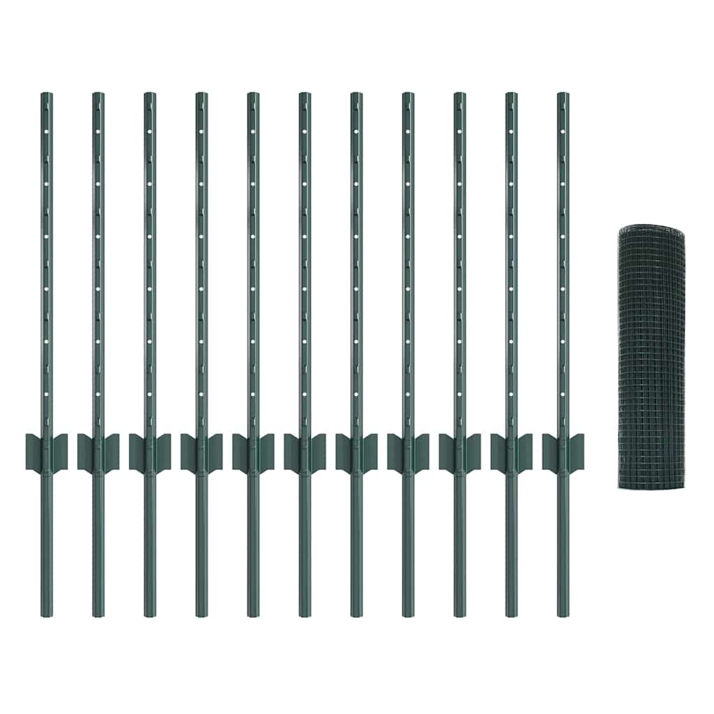 Recinzione in rete saldata con palo 25 x 0,6 m (P x H)