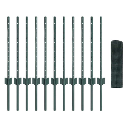 Recinzione in rete saldata con palo 25 x 0,6 m (P x H)