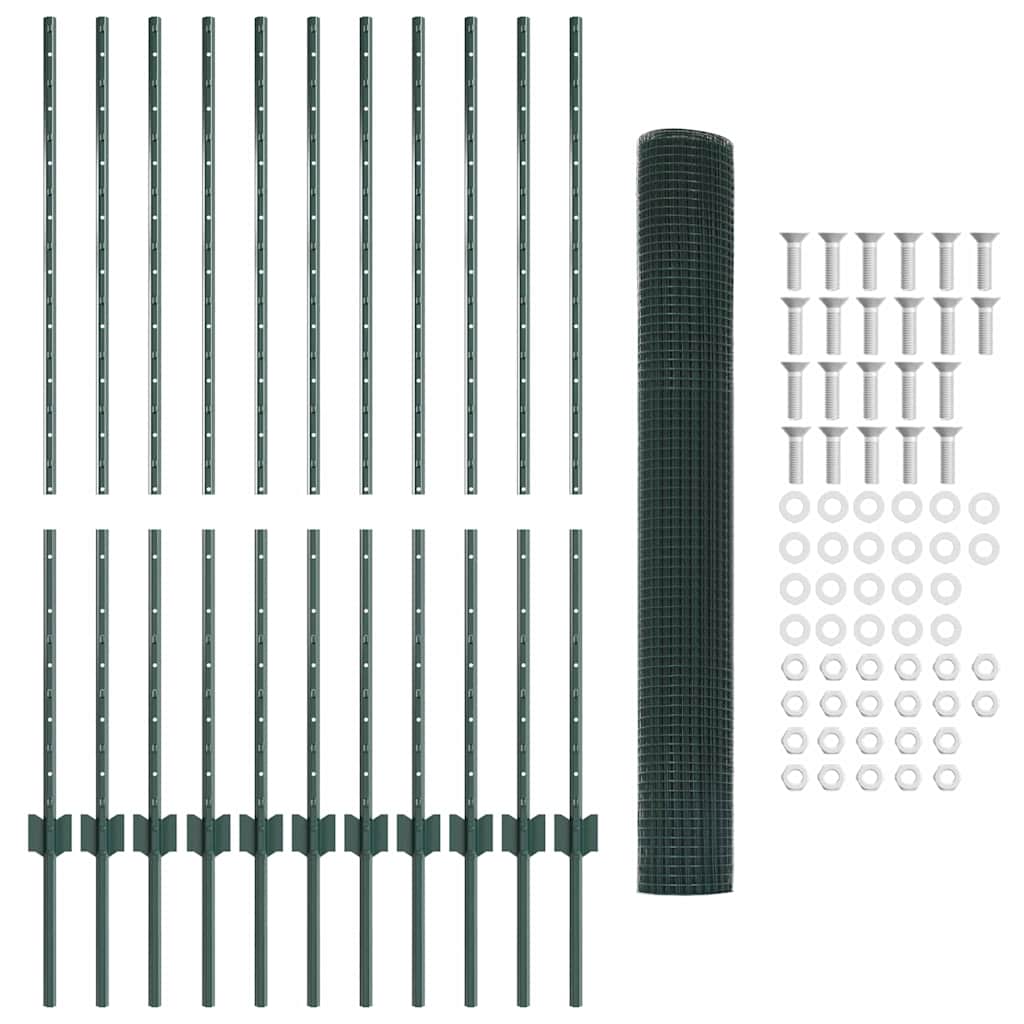 Recinzione in rete saldata con palo 25 x 1,2 m (P x A)