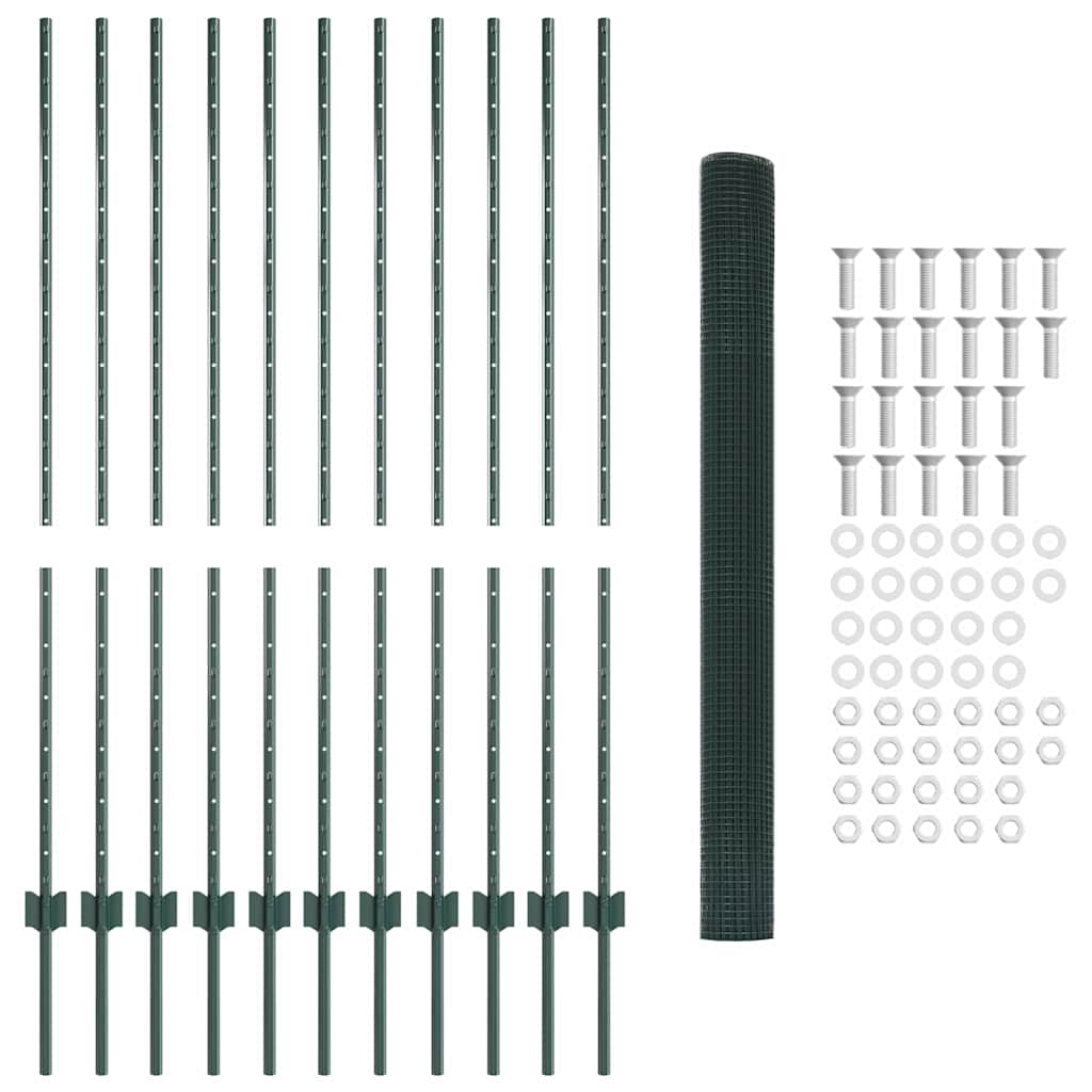 Recinzione in rete saldata con palo 25 x 1,4 m (P x H)