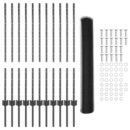 Recinzione con Posto Grigio 1 x 25 m Acciaio