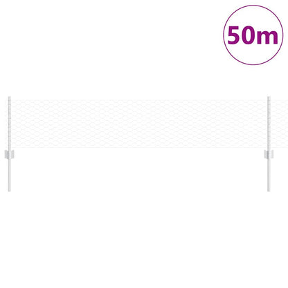 Recinzione con pali. Grigio 0.4 x 50 m Acciaio