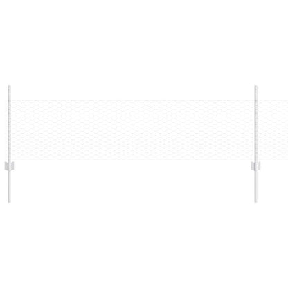 Recinzione con pali. Argento 0.5 x 10 m Acciaio