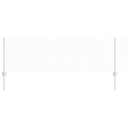 Recinzione con pali. Argento 0.6 x 10 m Acciaio