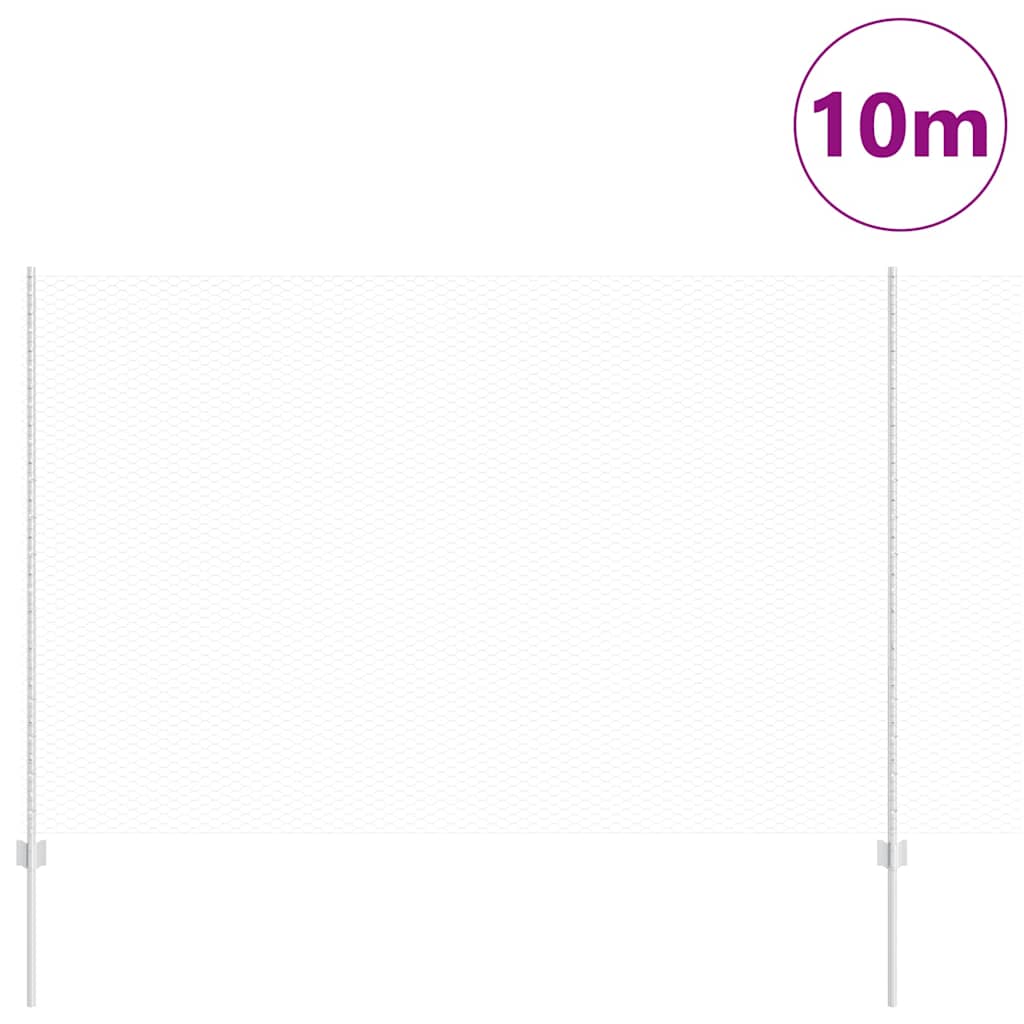 Recinzione con Posto Argento 1,6 x 10 m Acciaio