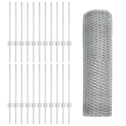 Recinzione con Posto Argento 0,6 x 50 m Acciaio