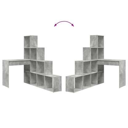 Scrivania ad angolo Grigio cemento 101,5 x 149,5 x 149,5 cm