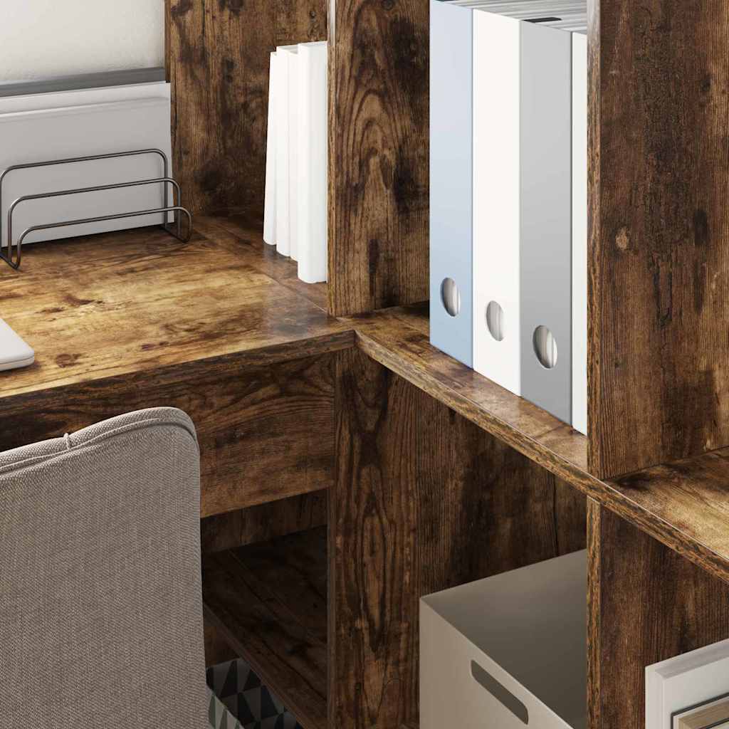 Scrivania ad angolo Rovere fumo 101,5 x 149,5 x 149,5 cm