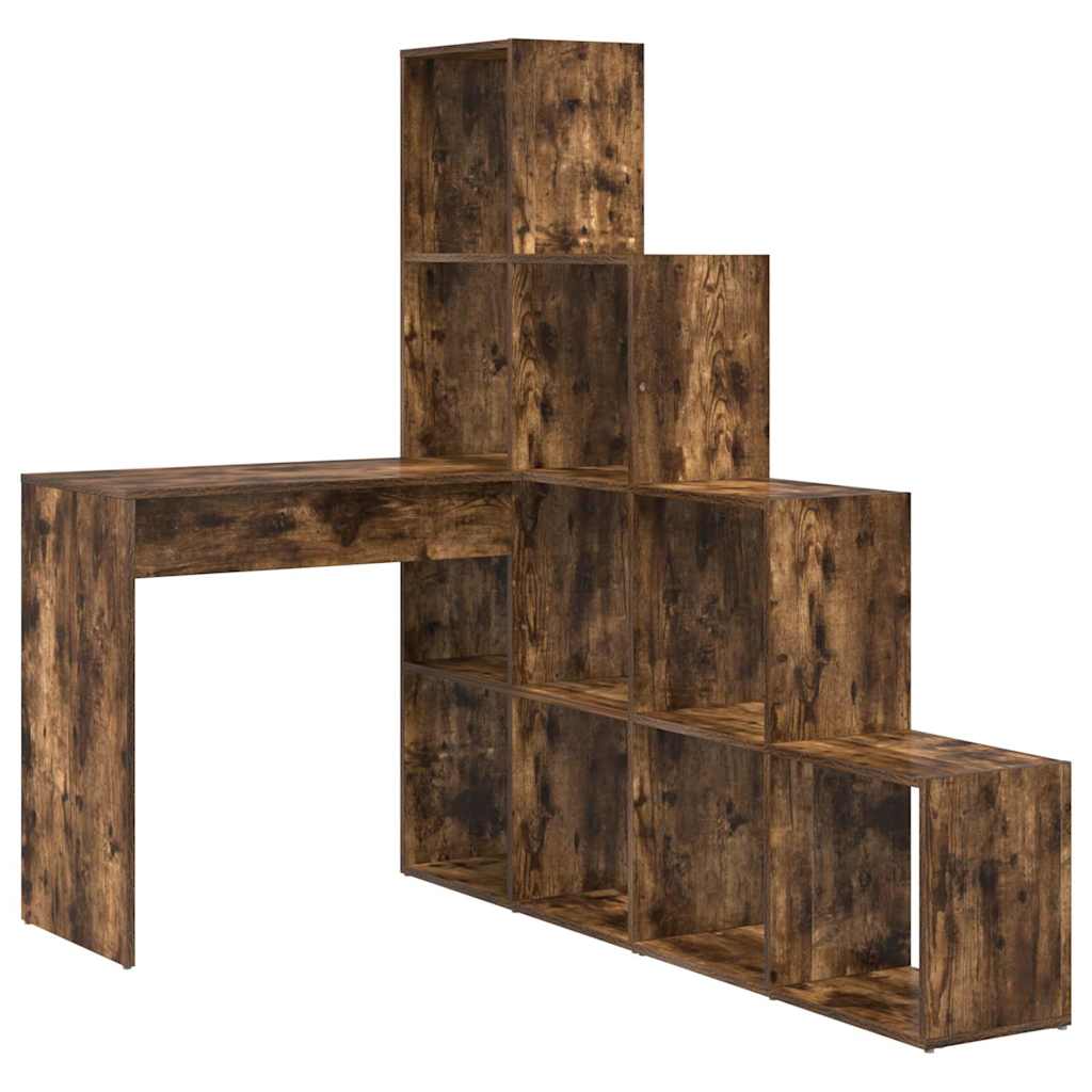 Scrivania ad angolo Rovere fumo 101,5 x 149,5 x 149,5 cm