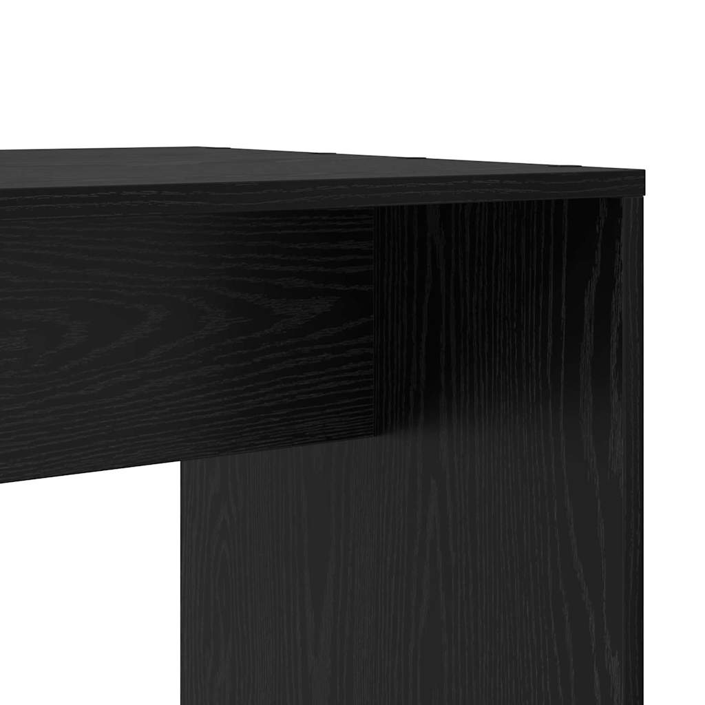 Scrivania Rovere nero 138.5 x 55 x 143 cm Legno multistrato