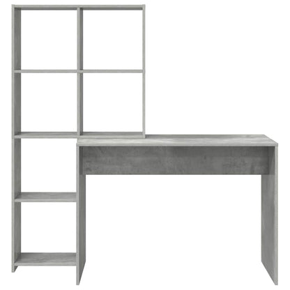 Scrivania Grigio cemento 138.5 x 55 x 143 cm Legno multistrato