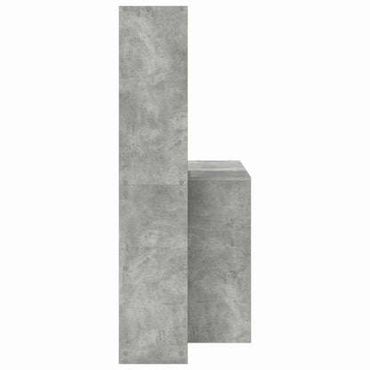 Scrivania Grigio cemento 138.5 x 55 x 143 cm Legno multistrato