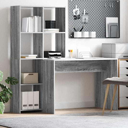 Scrivania Grigio sonoma 138.5 x 55 x 143 cm Legno multistrato