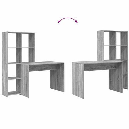 Scrivania Grigio sonoma 138.5 x 55 x 143 cm Legno multistrato