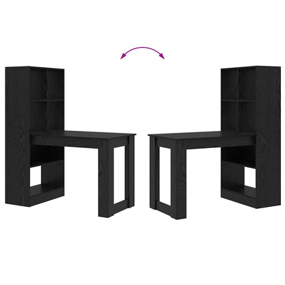 Scrivania Rovere nero 122 x 67 x 145 cm Legno multistrato