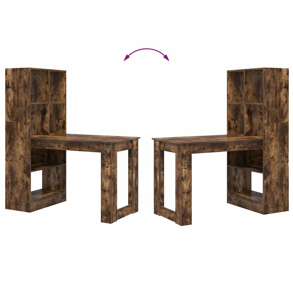 Scrivania Rovere fumo 122 x 67 x 145 cm Legno multistrato