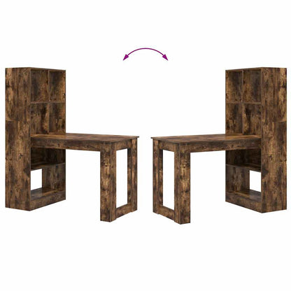 Scrivania Rovere fumo 122 x 67 x 145 cm Legno multistrato