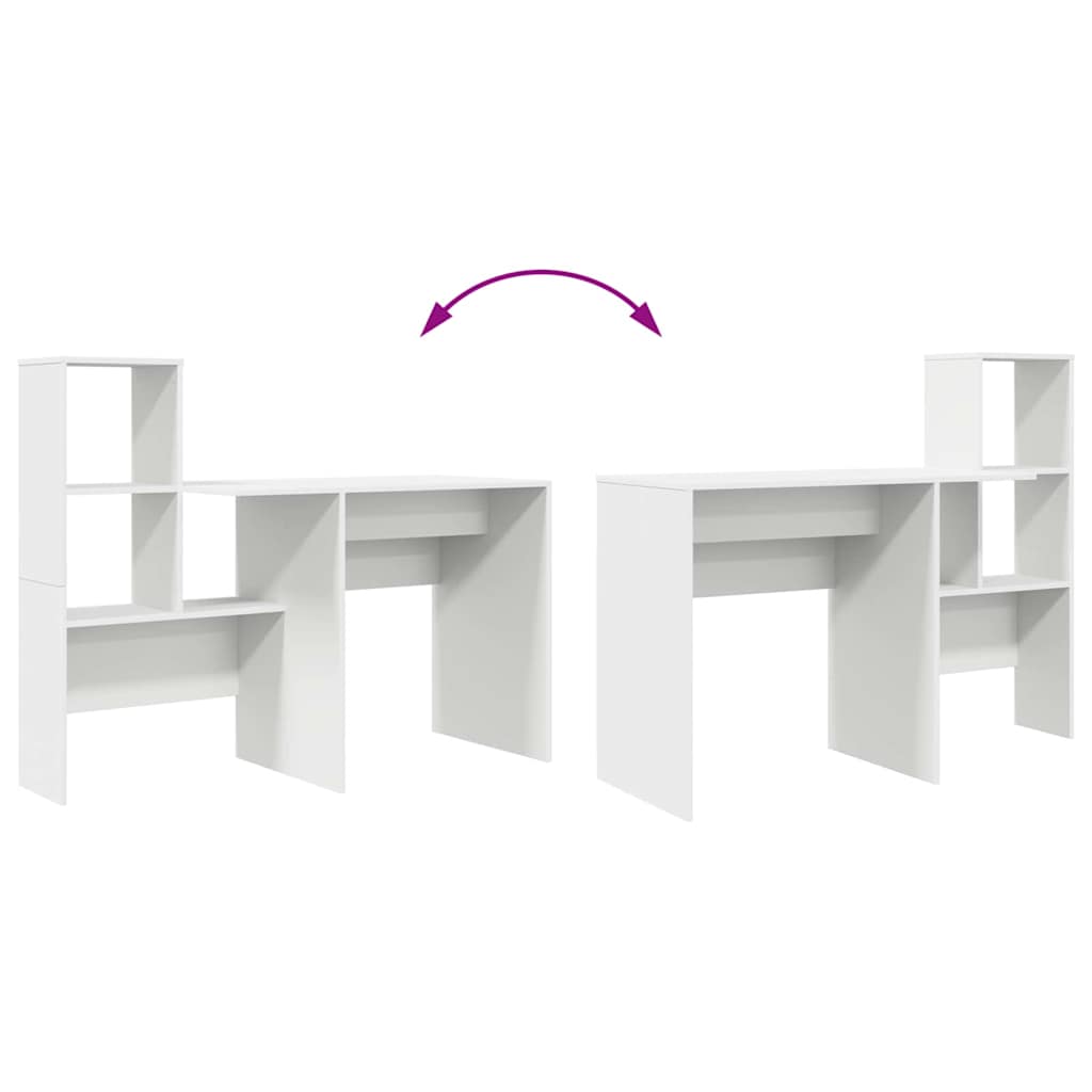 Scrivania Bianco 131,5 x 50 x 106,5 cm Legno multistrato | homemem39