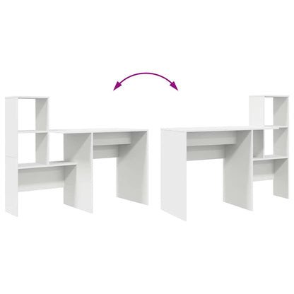 Scrivania Bianco 131,5 x 50 x 106,5 cm Legno multistrato | homemem39