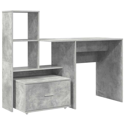 Scrivania con cassetto Grigio cemento 131.5 x 50 x 106.5 cm