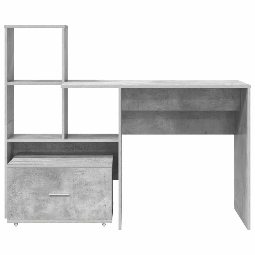 Scrivania con cassetto Grigio cemento 131.5 x 50 x 106.5 cm