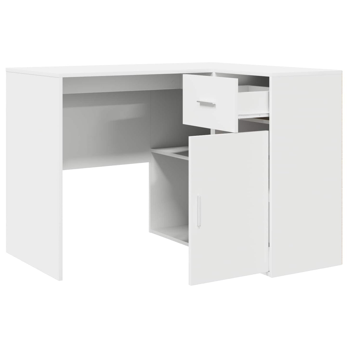 Scrivania ad angolo con cassetto Bianco 102 x 88 x 75 cm