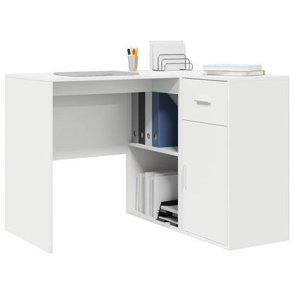 Scrivania ad angolo con cassetto Bianco 102 x 88 x 75 cm