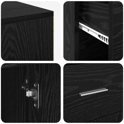 Scrivania ad angolo con cassetto Rovere nero 102 x 50 x 75 cm