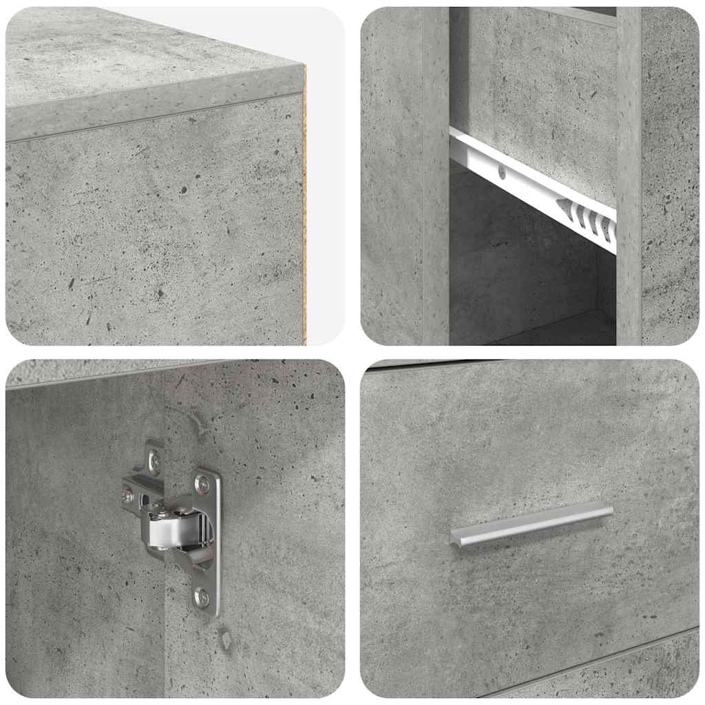 Scrivania ad angolo Grigio cemento 102 x 88 x 75 cm | homemem39