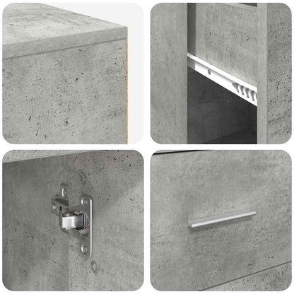 Scrivania ad angolo con porta Grigio cemento 102 x 88 x 75 cm