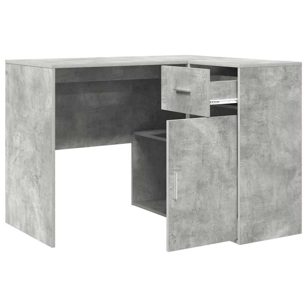 Scrivania ad angolo Grigio cemento 102 x 88 x 75 cm | homemem39