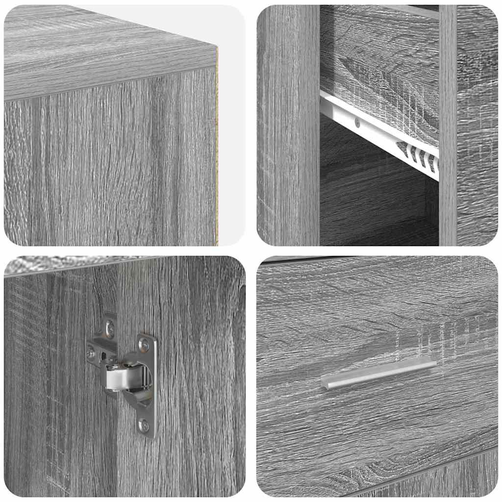 Scrivania ad angolo con cassetto Grigio sonoma 102 x 50 x 75 cm