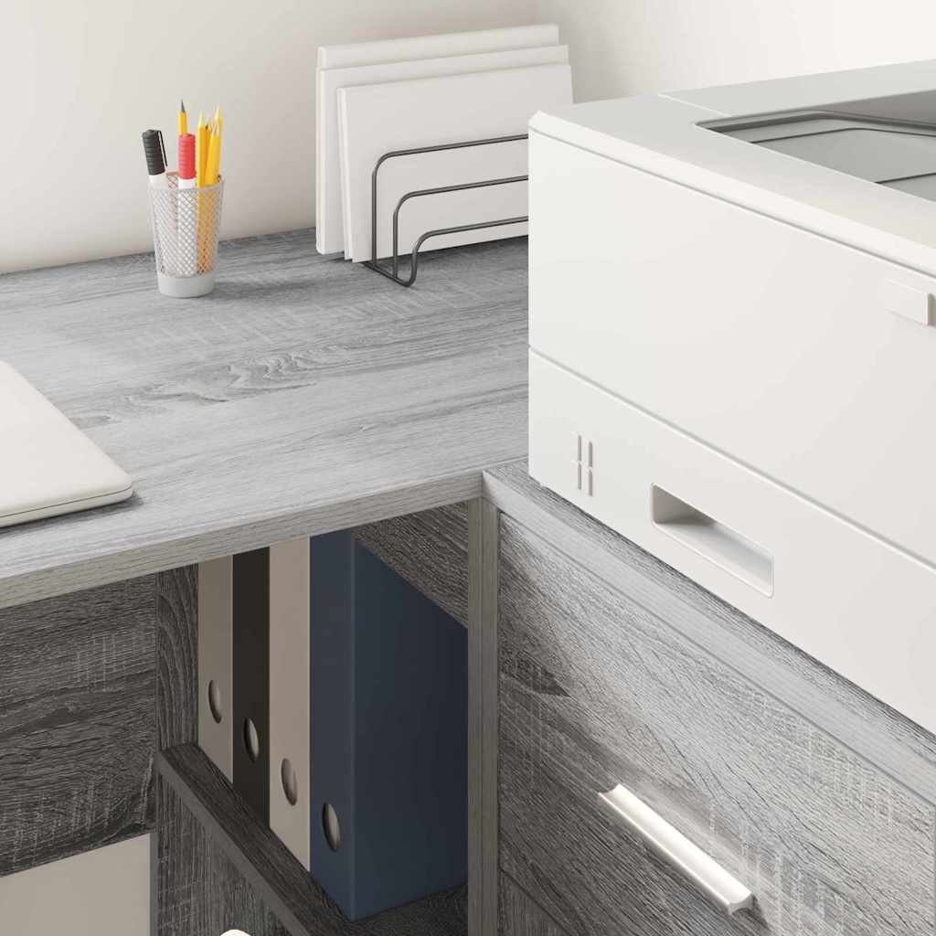 Scrivania ad angolo con cassetto Grigio sonoma 102 x 50 x 75 cm
