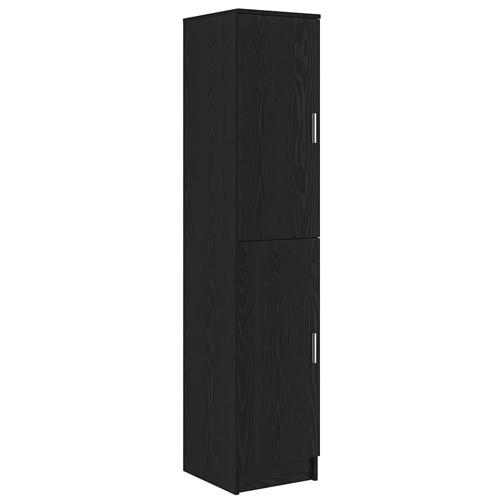 Scrivania con Spazio di Archiviazione 2 pcs Rovere nero