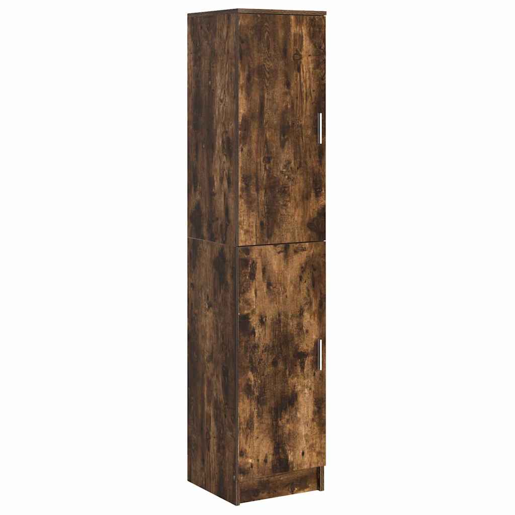 Scrivania con Spazio di Archiviazione 2 pcs Rovere fumé