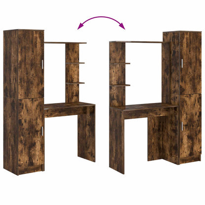 Scrivania 2 pcs Rovere fumé