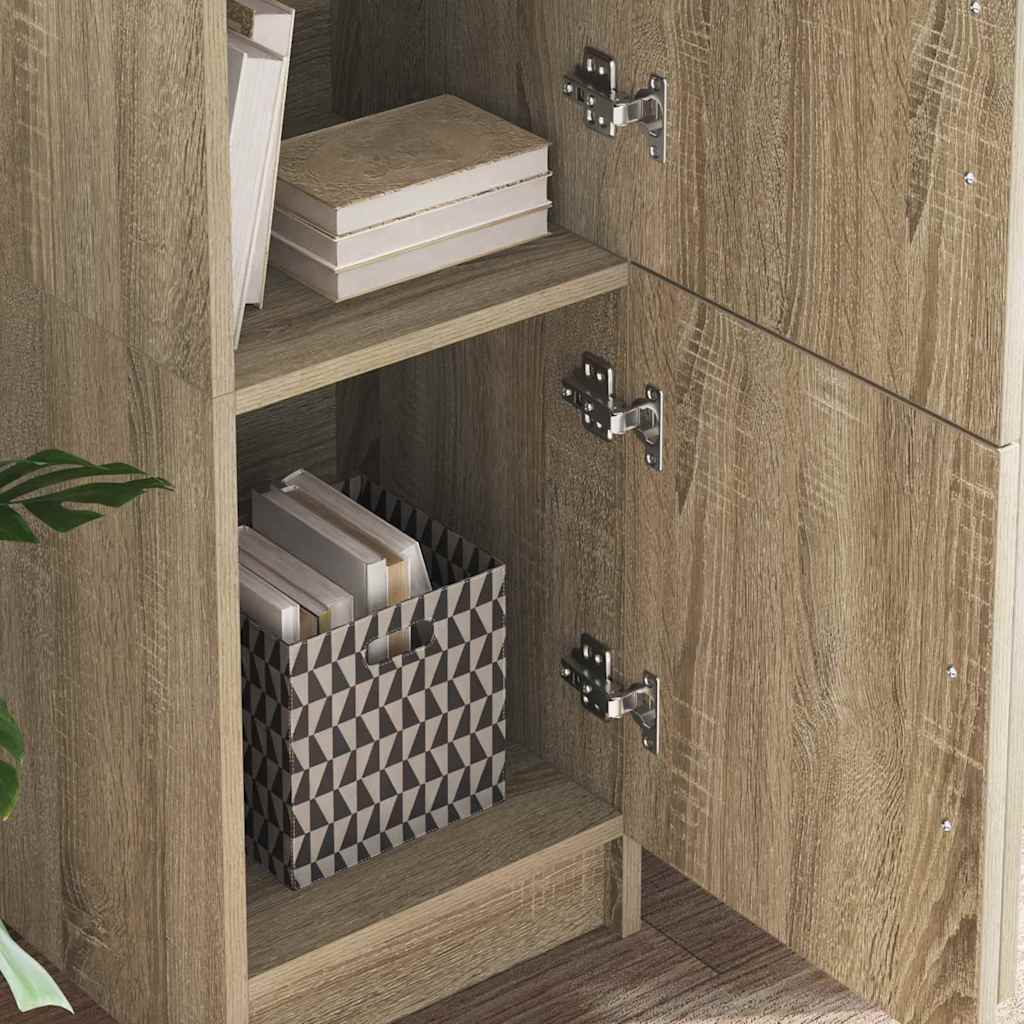 Scrivania con Spazio di Archiviazione 2 pcs Rovere Sonoma