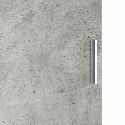 Scrivania con Spazio di Archiviazione 2 pcs Grigio cemento