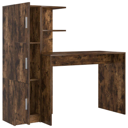 Scrivania 2 pcs Rovere fumé