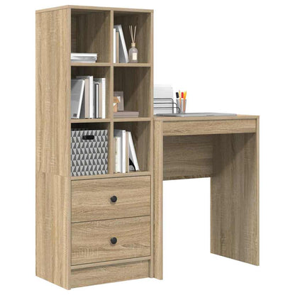 Scrivania con Spazio di Archiviazione 2 pcs Rovere Sonoma