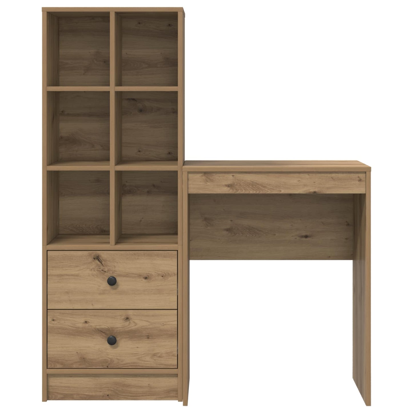 Scrivania con cassetto con lo scaffale 2 pcs Rovere artigianale