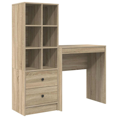 Scrivania con cassetto con lo scaffale 2 pcs Rovere Sonoma