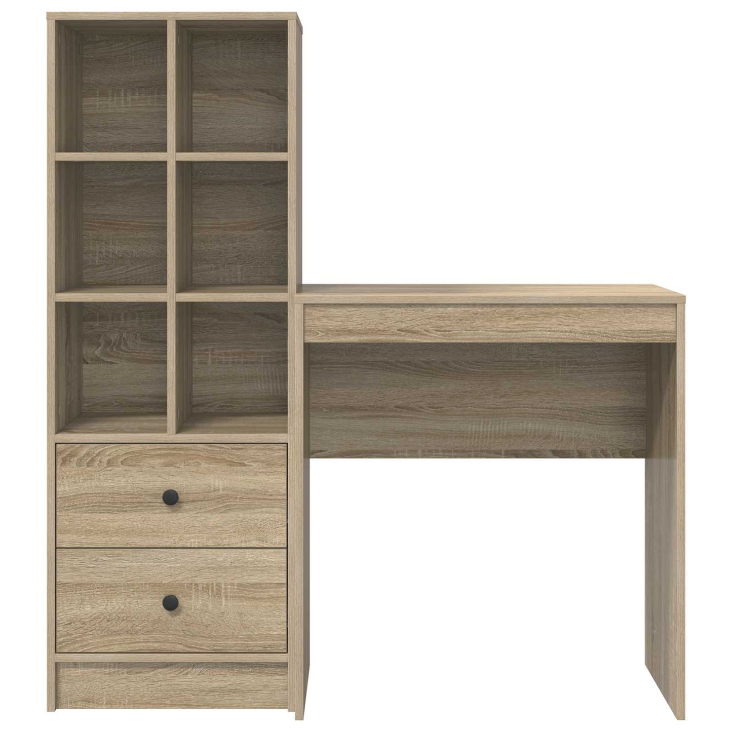 Scrivania con cassetto con lo scaffale 2 pcs Rovere Sonoma