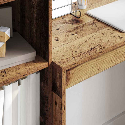 Scrivania con cassetto 2 pcs Legno vecchio