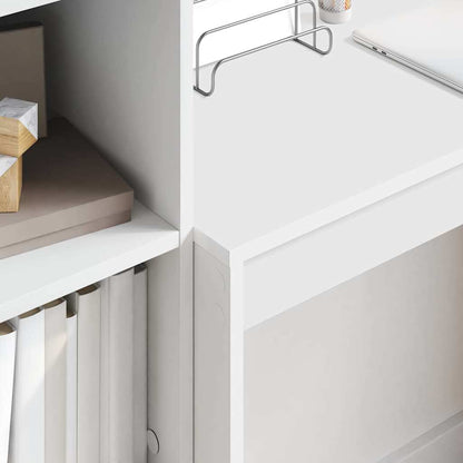 Scrivania con Spazio di Archiviazione con cassetto 2 pcs Bianco