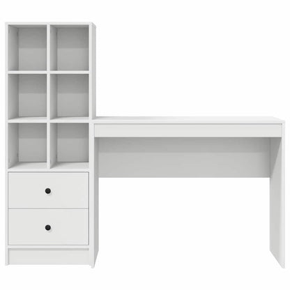 Scrivania con Spazio di Archiviazione con cassetto 2 pcs Bianco