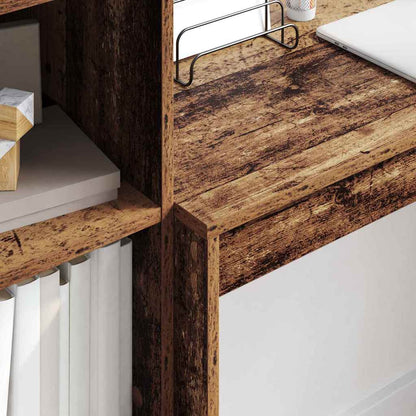 Scrivania con cassetto 2 pcs Legno vecchio